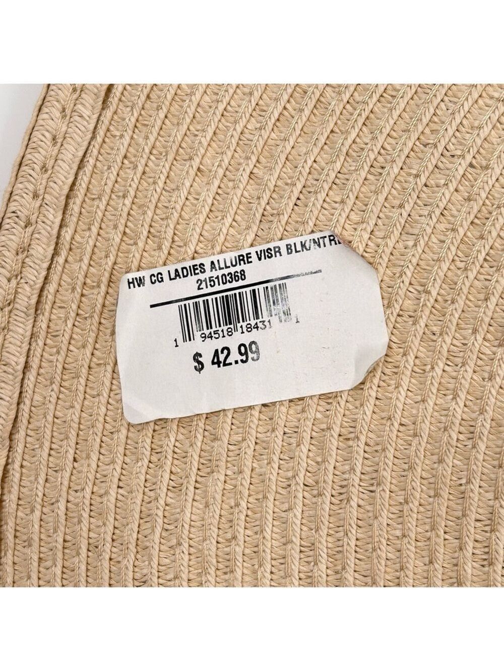 Coastalista Straw Wide Brim Hat Pom Pom NWT - Picture 14 of 14